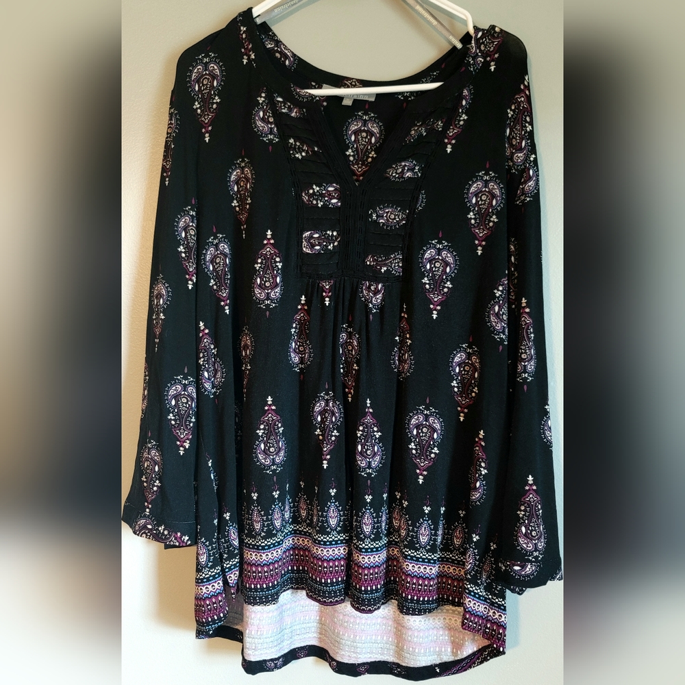 Daniel Rain Florall 3/4 Sleeve Tunic